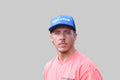 Blue trucker cap
