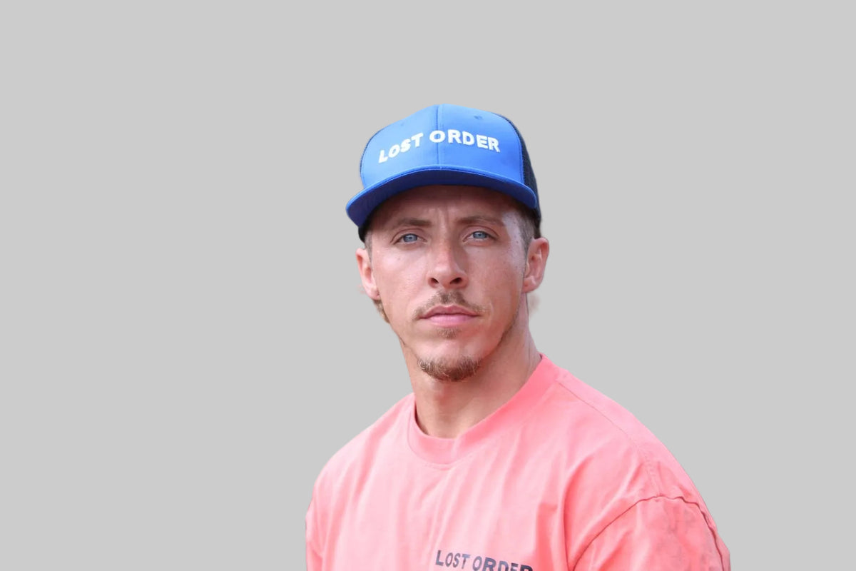 Blue trucker cap